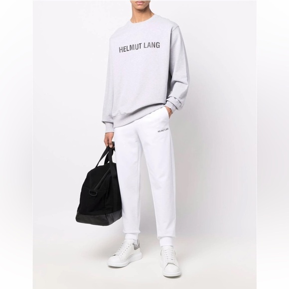 Helmut Lang Other - Helmut Lang White logo-print track pants for Men Size Medium